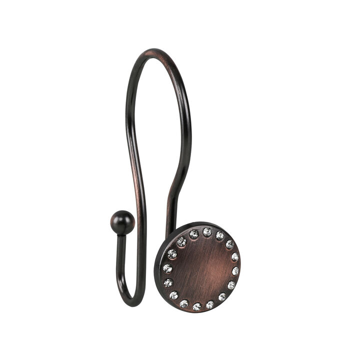 Utopia Alley Rust-Resistant Metal Double Shower Curtain Hooks, Shower Hooks Hangers for Bathroom, Kitchen Utensils, Curtains, Clothing, Towels etc - Set of 12