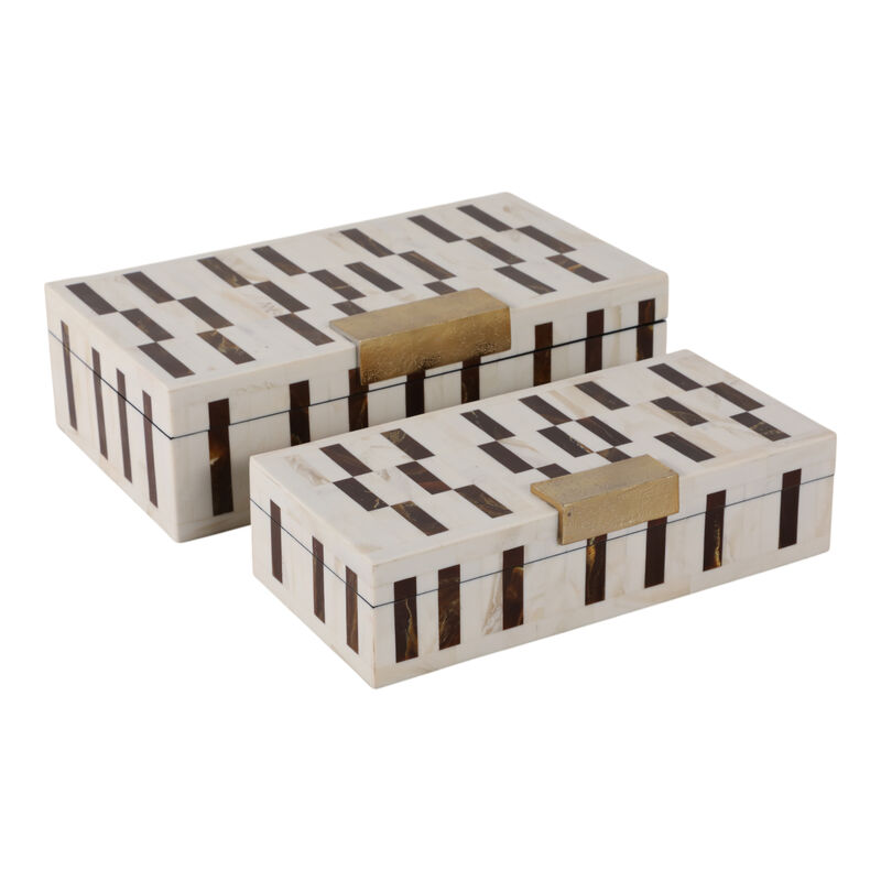 S/2 12/14" Boxes With Hardware image number 0