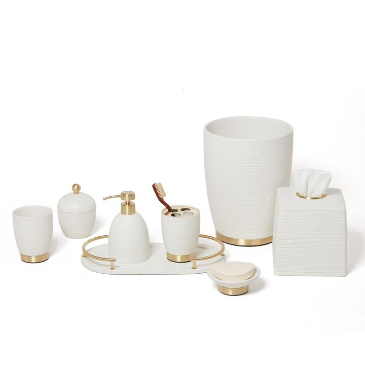 Dubai 8 pc Bath Set (brass trim)