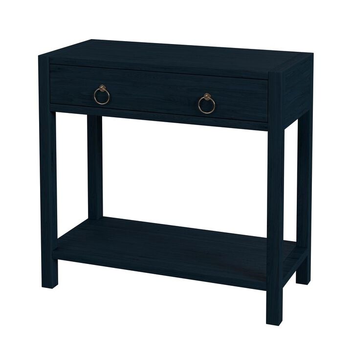 Butler Specialty Lark 30 Wood 1-Drawer Nightstand, Navy Blue