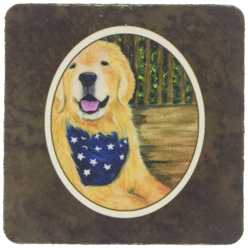 Caroline's Treasures SS8972FC Golden Retriever Foam Coasters (Set of 4), 3.5 H x 3.5 W, Multicolor image number 0