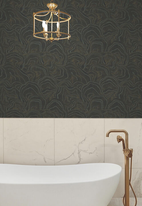 Geodes Black Wallpaper