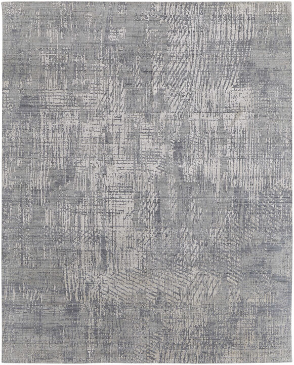 HomeRoots Abstract Hand Woven Worn Faded Area Rug