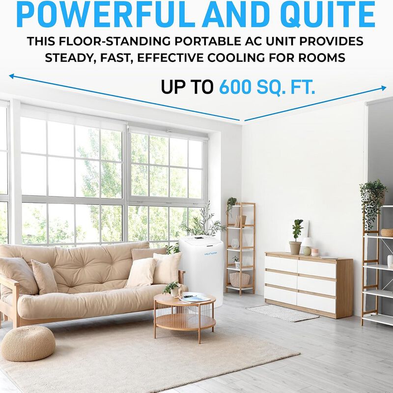 LMDUAL44 LMPAC Portable Air Conditioner, 14,000 BTU Dual Hose, White