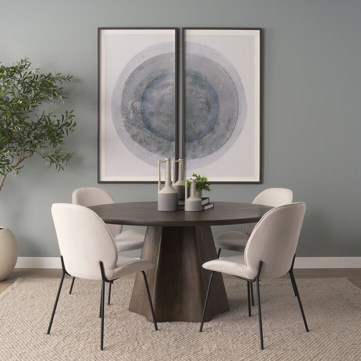 Inala White Fabric Dining Chair
