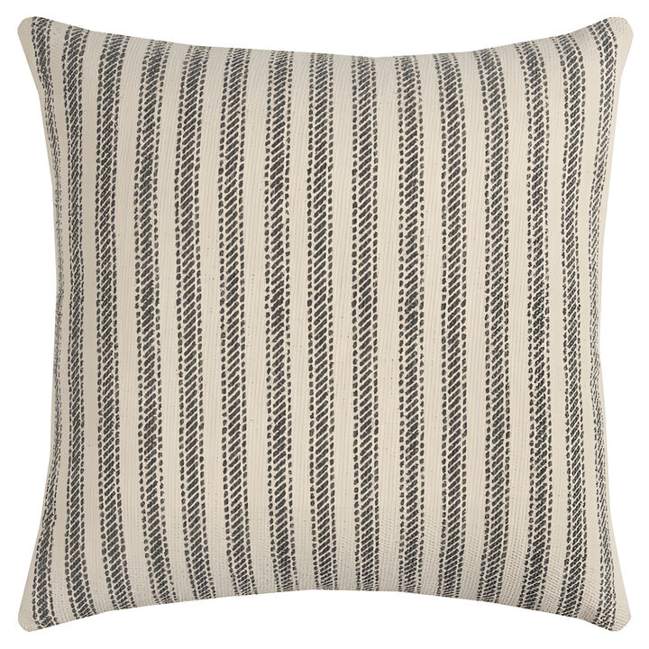 Ticking Stripe Throw Pillow &ndash; Decorative Cushion for Sofa, Bed, or Living Room