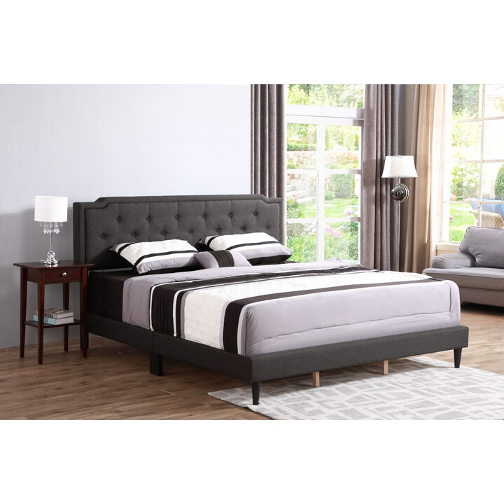 Deb G1106QBUP Queen Bed All In One Box, BLACK
