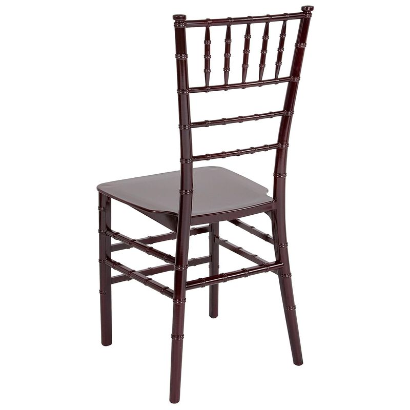 Flash Furniture HERCULES Series Mahogany Resin Stacking Chiavari Chair