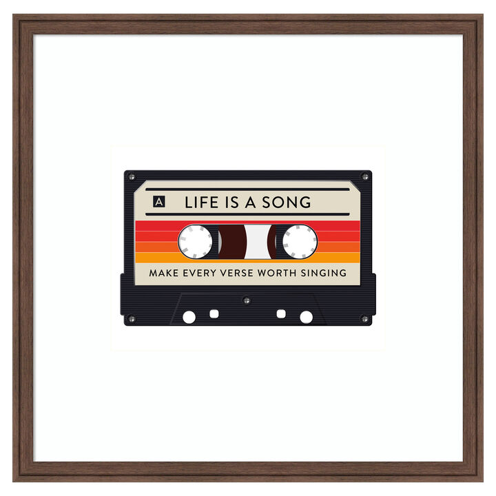 Mix Tape by Wild Apple Portfolio Wood Framed Wall Art Print