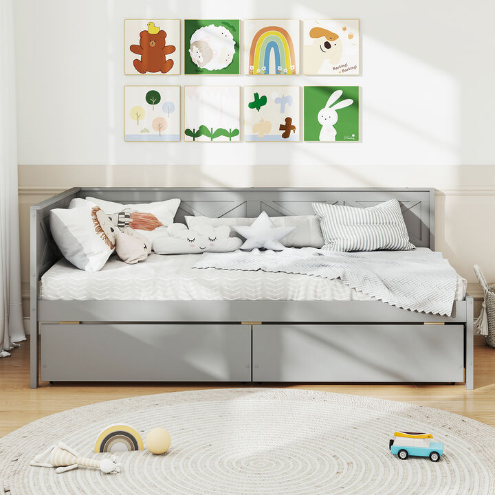 Modern Daybed with Storage Drawers – Compact Furniture Solution for Bedroom
