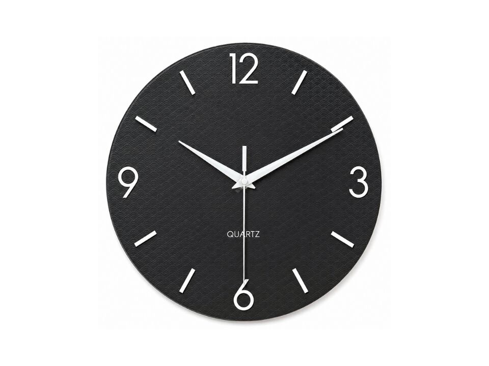 12" Modern Silent Wall Clock - Battery Operated Grey Minimalist Decor for Home & Office
