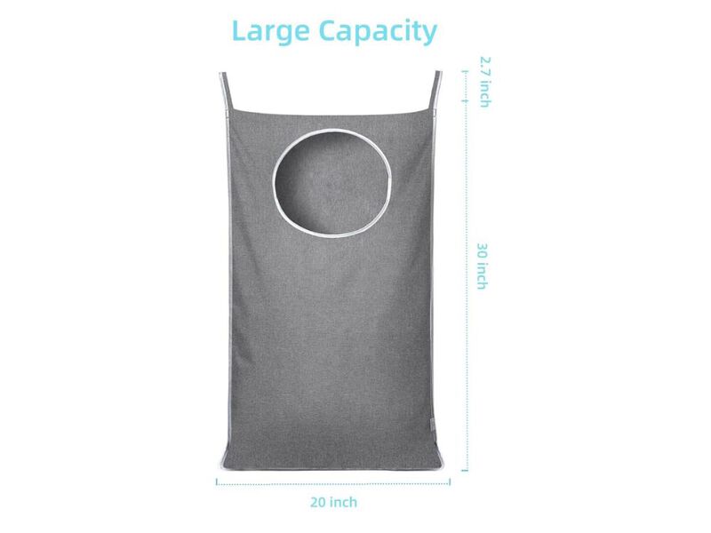 1-Pack Hanging Laundry Hamper | Storage Bag for Clothes, Blankets, and Toys image number 2