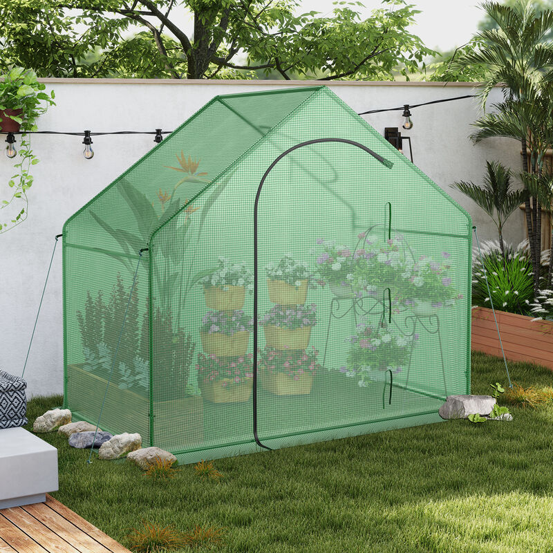 Portable Outdoor Warm House with PE Cover and Roll-up Zippered Door image number 2