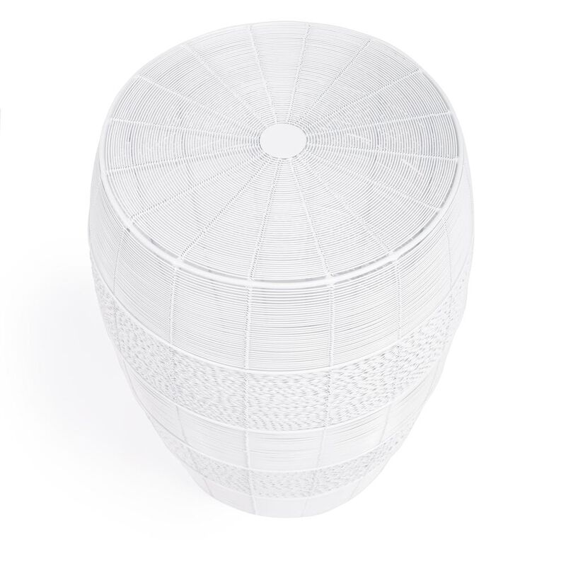 Butler Specialty Bellarose  Metal Side Table, White