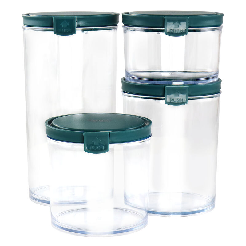 Spice by Tia Mowry Spicy Thyme 4 Piece Plastic Storage Set in Teal