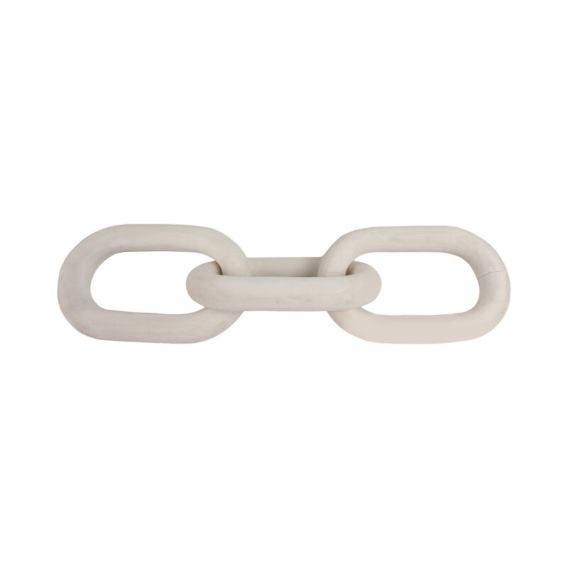 28" 3 Wooden Links, White image number 5