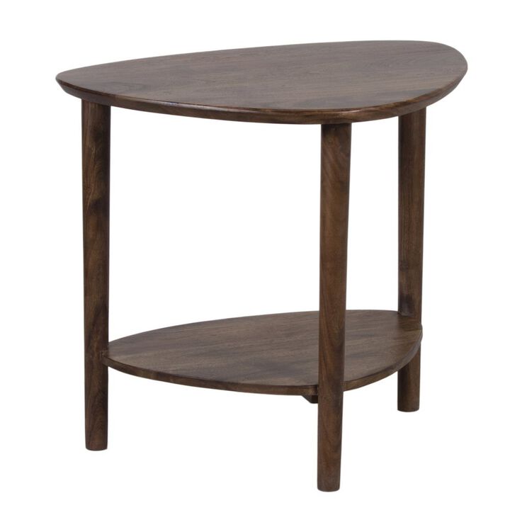 Porter Designs Noma Solid Acacia Wood End Table, Brown