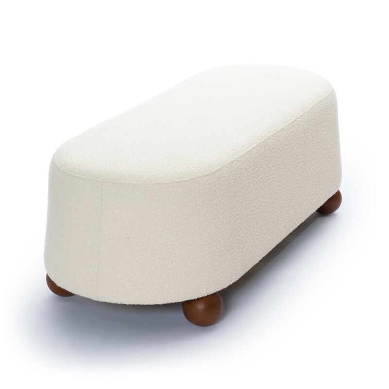 Jaine Boucle Large Ottoman