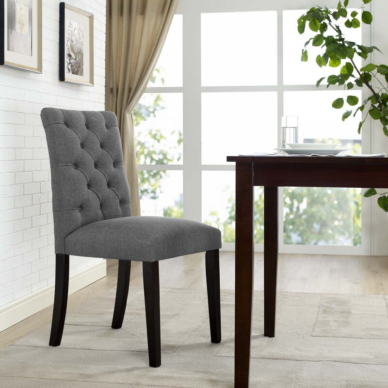 Duchess Button Tufted Fabric Dining Chair image number 4