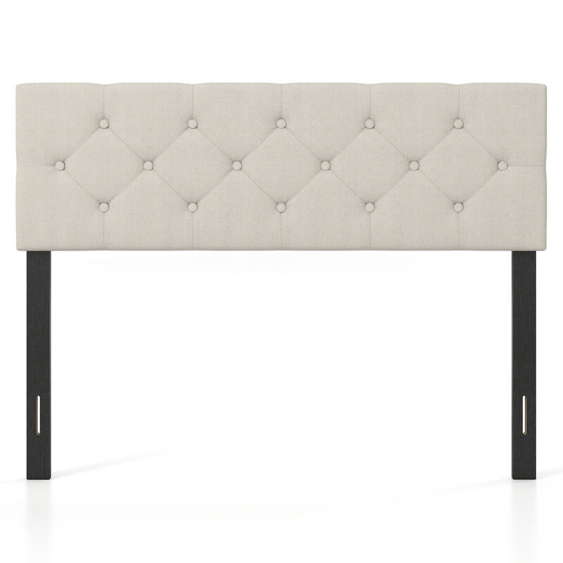 Upholstered Bed Headboard Panel for Queen and Full Beds with Tufted Design image number 0
