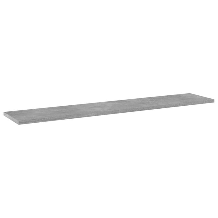 vidaXL Bookshelf Boards 4 pcs Concrete Gray 39.4"x7.9"x0.6" Chipboard