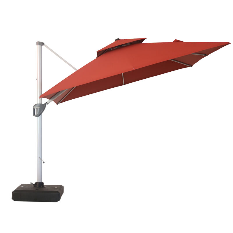 10' Octagon Aluminum Cantilever Patio Umbrella 360-Degree Rotation image number 0