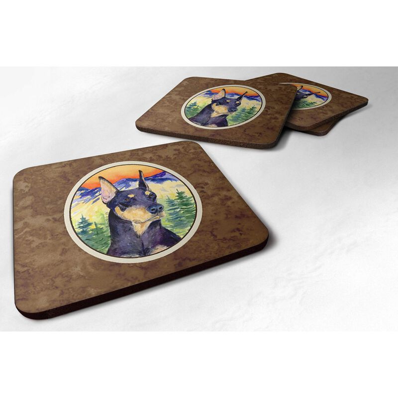 Caroline's Treasures SS8658FC Doberman Foam Coasters (Set of 4), 3.5 H x 3.5 W, Multicolor image number 0