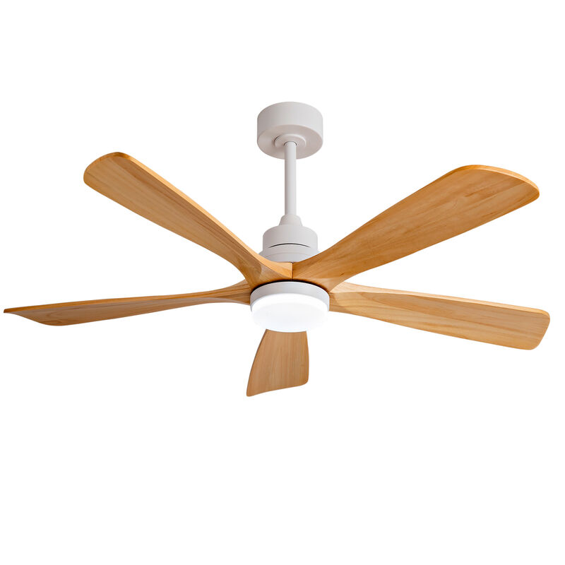 ELEMENT ACE 52 Inch Modern Ceiling Fan with Dimmable LED Light and Reversible DC Motor Featuring Solid Wood Blades image number 9