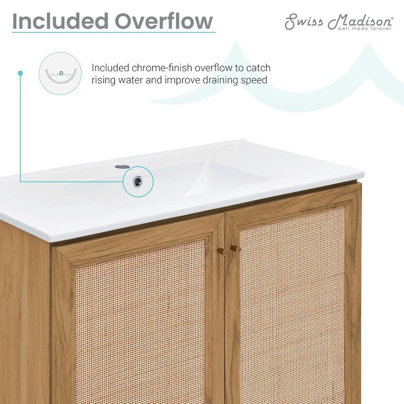 Classe 36" Freestanding Bathroom Vanity with Sink Top image number 4