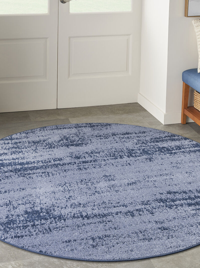Nourison Essentials NRE03 Denim 8' x Round Rug
