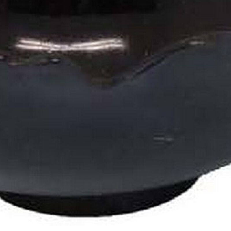 Bonz Set of 3 Bowls, Unique Top Shape, Round Base, Black Metal Finish - Benzara