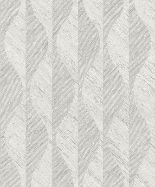 Oresome Silver Ogee Wallpaper