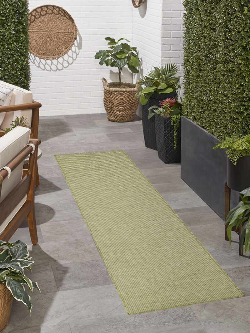 Positano POS01 Green 2'2" x 12' Rug image number 1