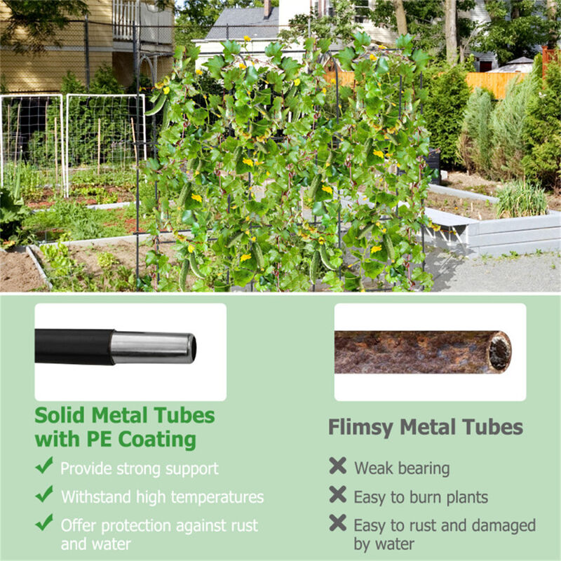 Metal Garden Arched Trellis, Durable Outdoor Arbor for Roses, Vines, and Garden Decor image number 5