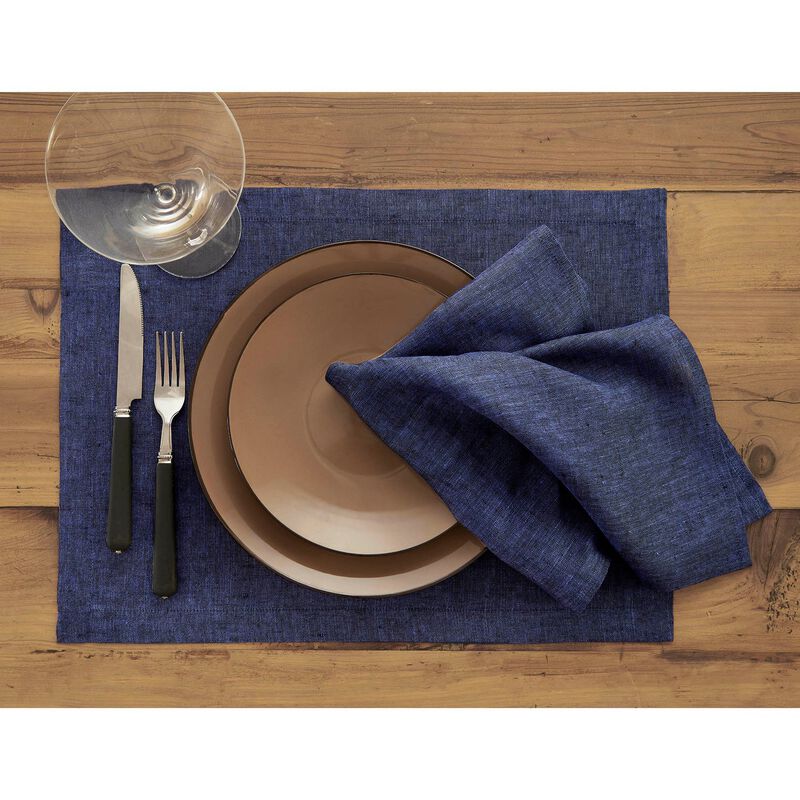 Solino Home 100% Pure Linen Dinner Napkins 20 x 20 Inch Set of 4 | Athena