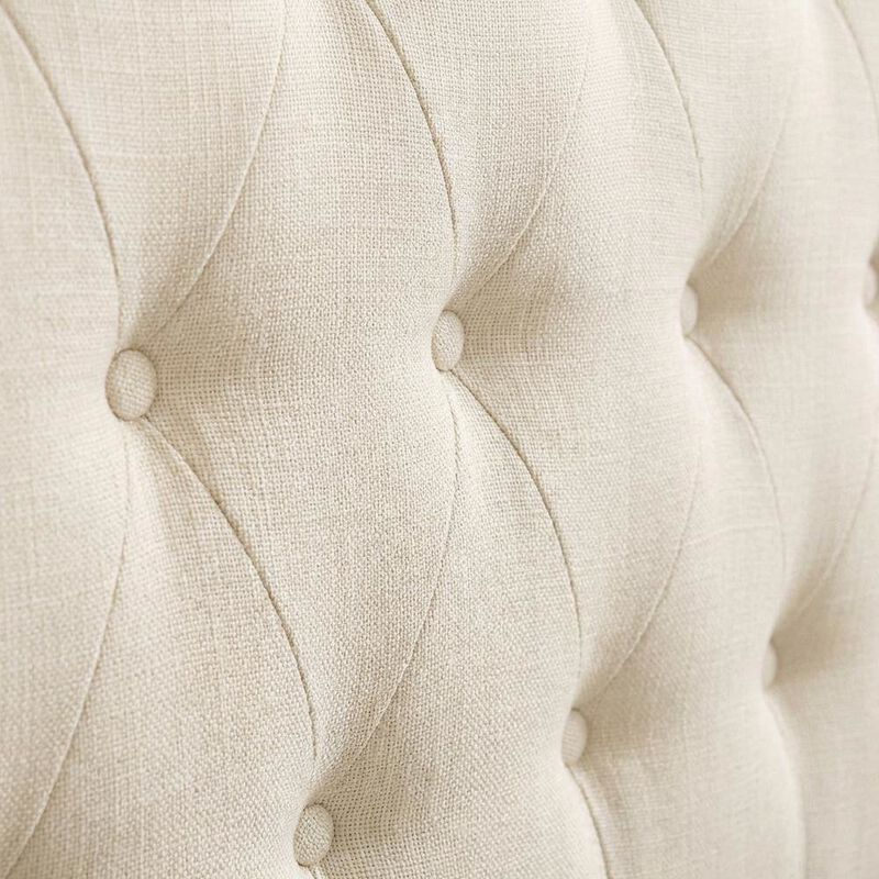 Upholstered Fabric King Headboard with Padded Design for Comfortable Support image number 4
