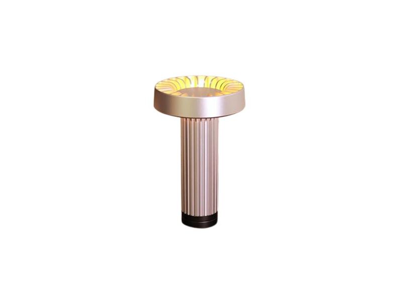 Cordless Rechargeable Portable Table Lamp Modern Minimalist Night Light Silver image number 0