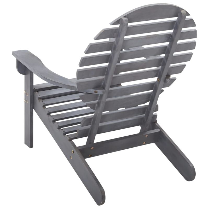 vidaXL Adirondack Chair Solid Acacia Wood Gray