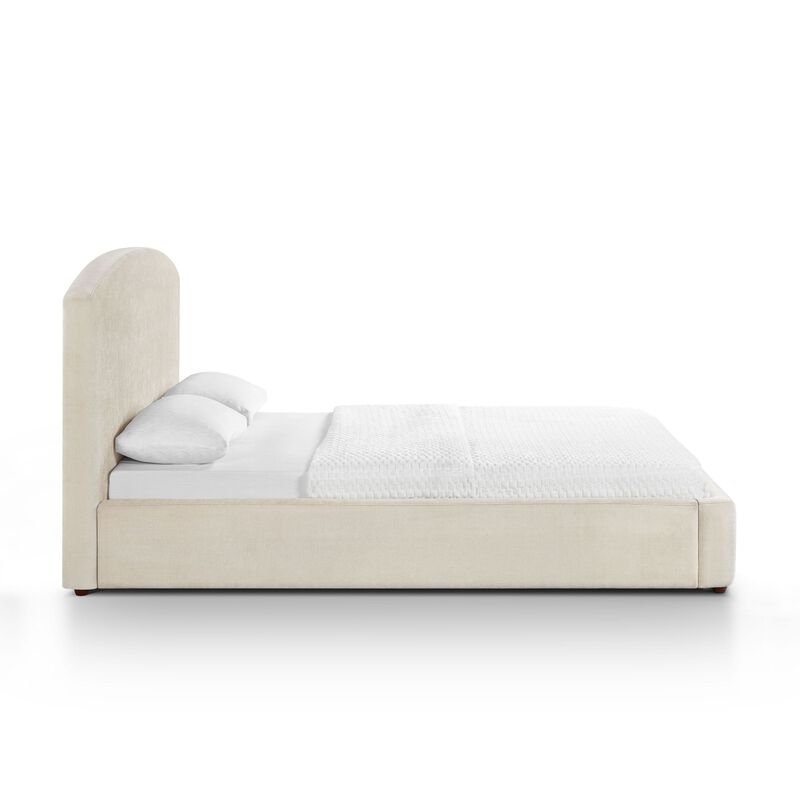 Leah Cream Performance Chenille Queen Bed image number 2