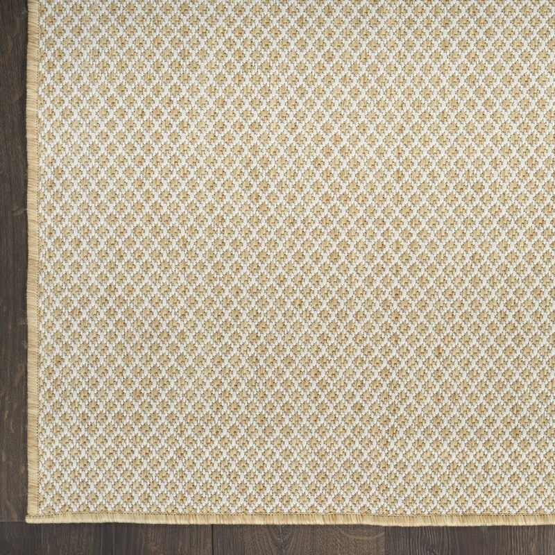 HomeRoots 3' X 5' Natural And Ivory Geometric Indoor Outdoor Area Rug image number 3