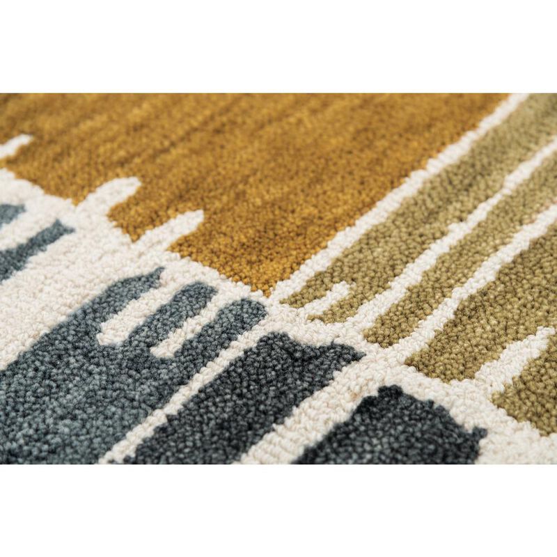 Rivera Gray 5' x 8' Hand-Tufted Rug