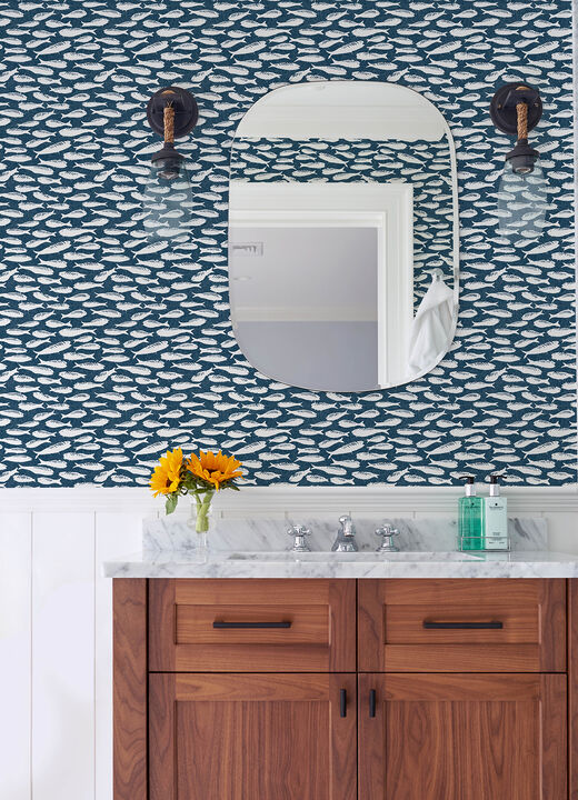 Nunkie Navy Sardine Wallpaper