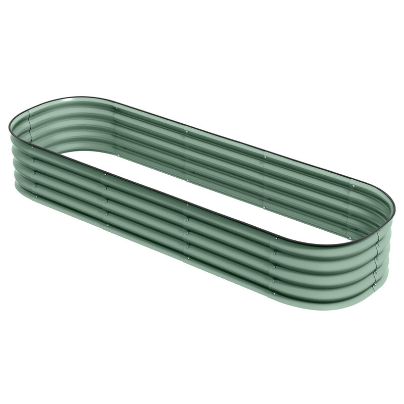 Hivvago Metal Raised Planter Box with Edge Protection, 6.4'x2'x1' image number 0