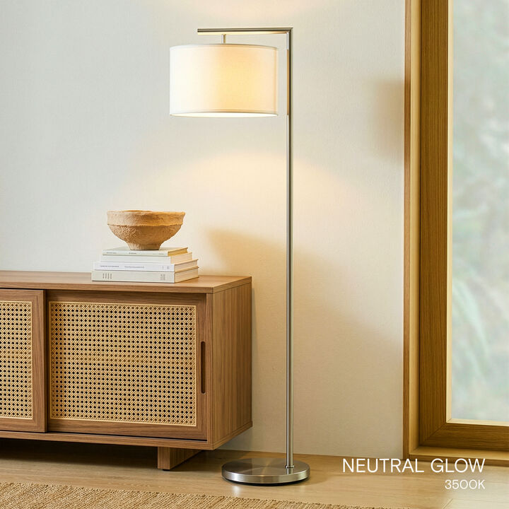 Montage Modern Satin Nickel LED Floor Lamp