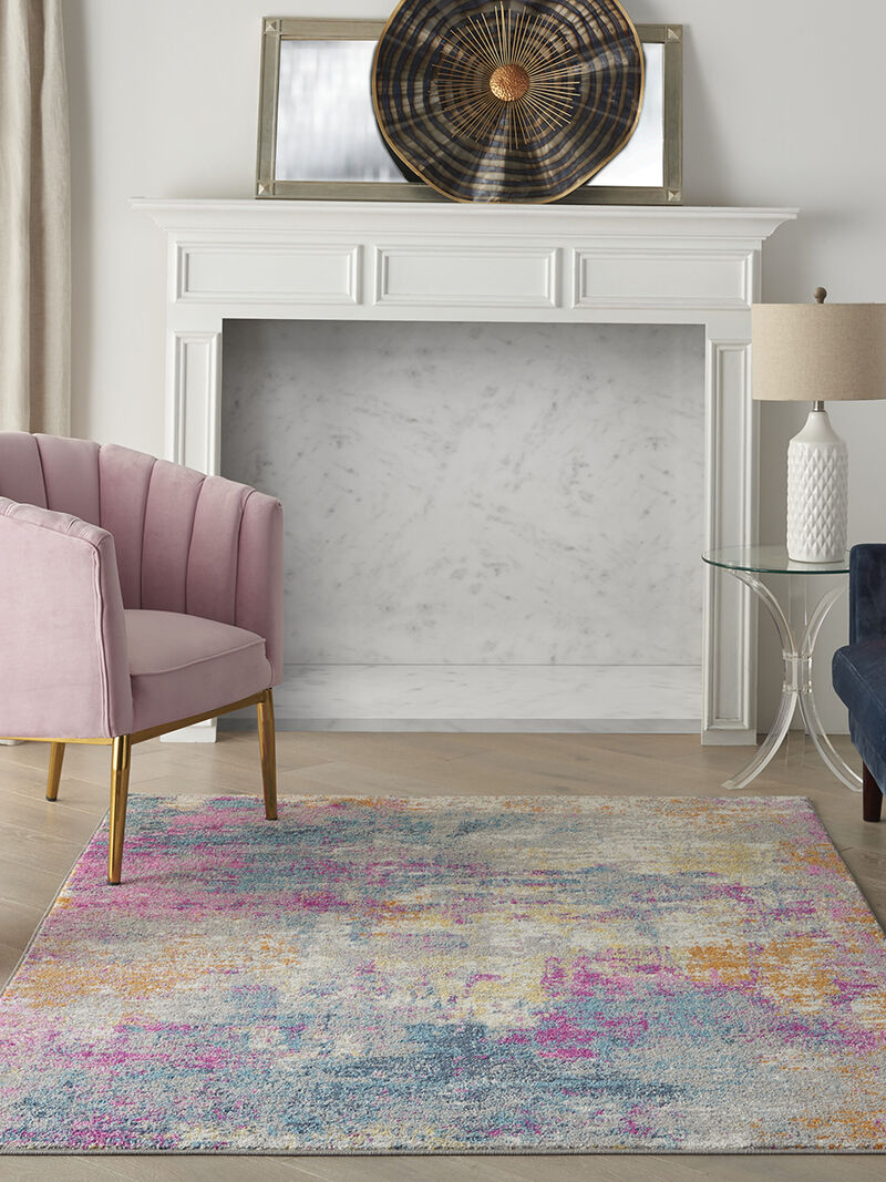 Passion PSN36 Ivory/Multicolor 5' x 8' Oval Rug