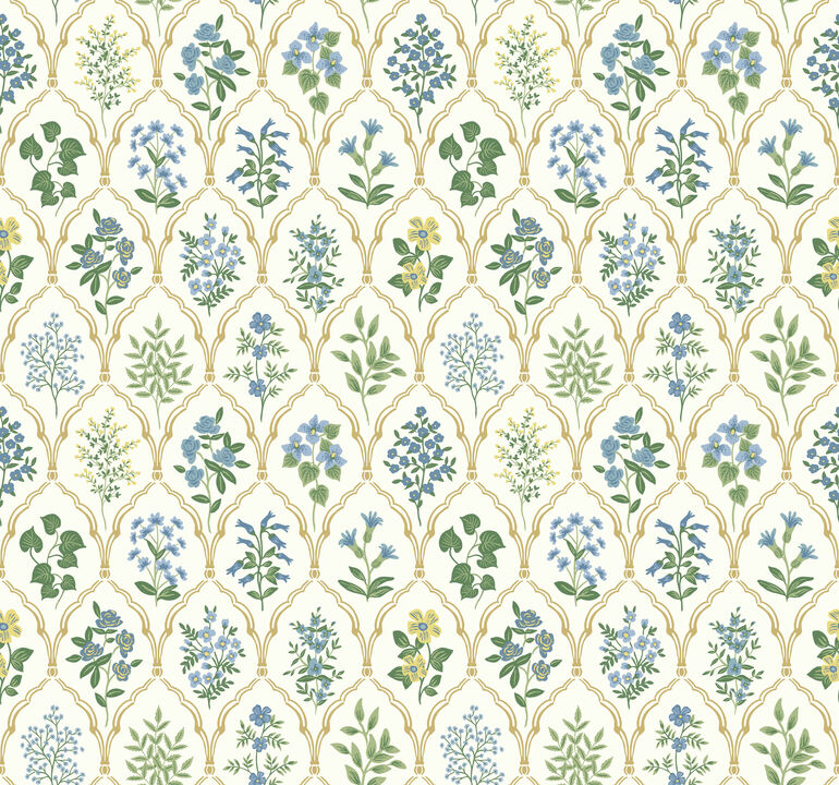Hawthorne Blue & Green Wallpaper