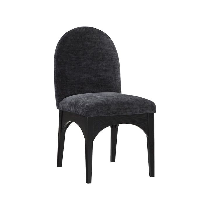 Meridian Furniture Waldorf Black Chenille Fabric Dining Chair
