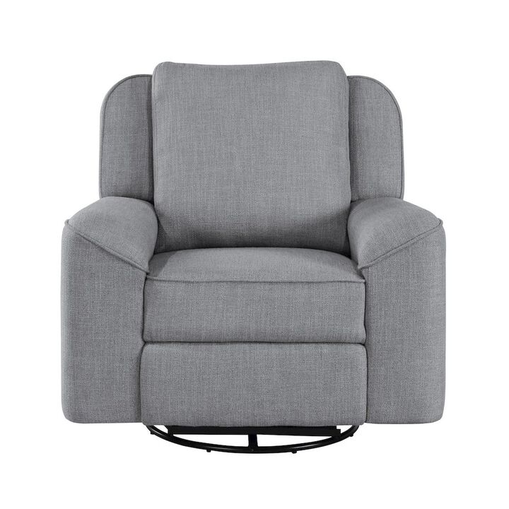 Acme Furniture Destiny Glider Recliner Swivel in Gray Linen
