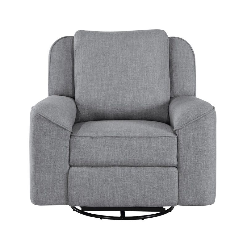 Acme Furniture Destiny Glider Recliner Swivel in Gray Linen