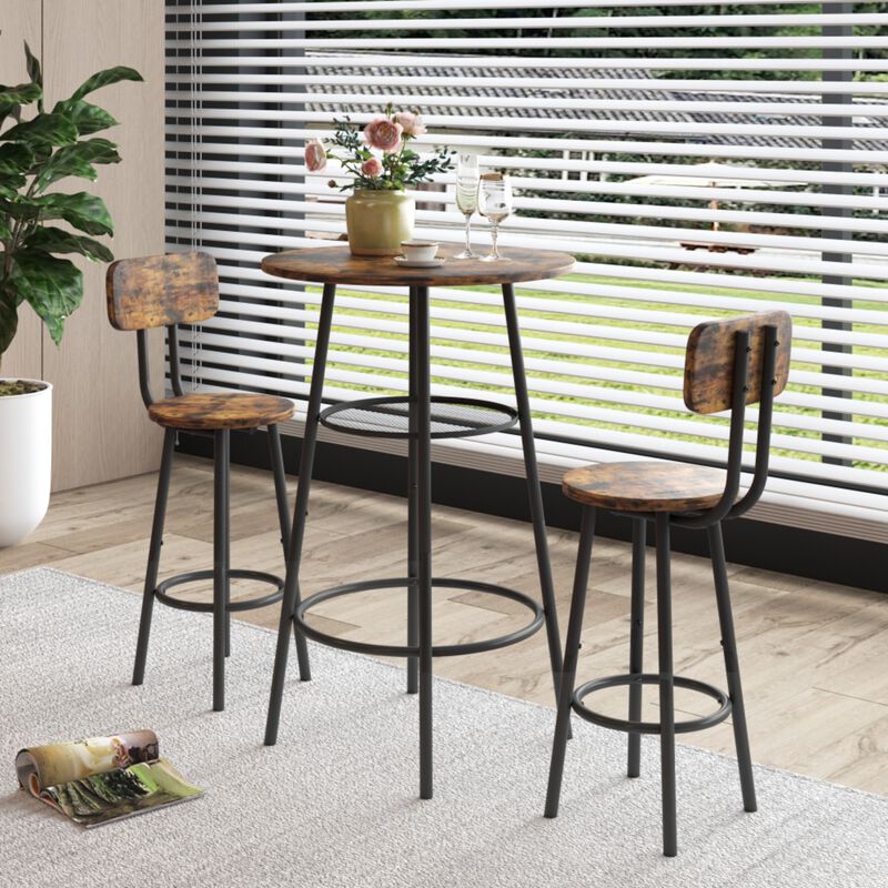 Shroce 3‑Piece Industrial Bar Table Set image number 8